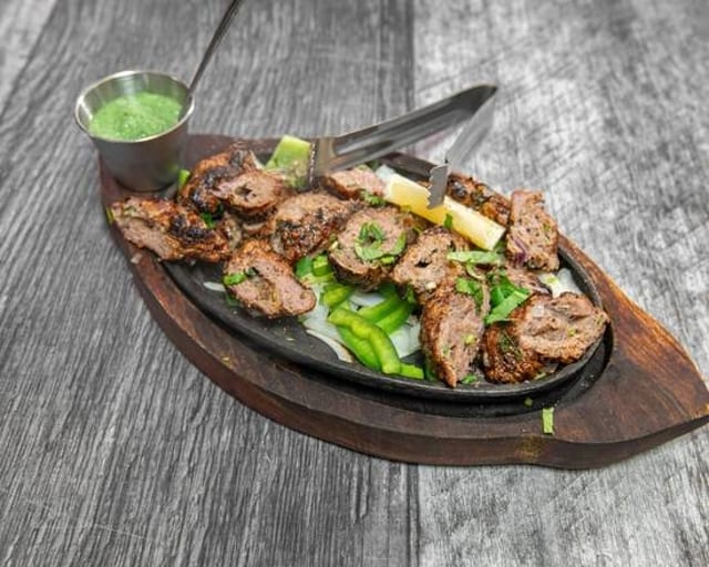 Lamb Seekh Kebab.